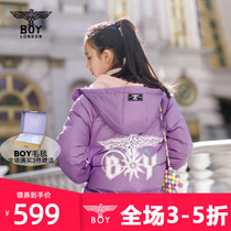 boylondonkids youngster dress down jacket 2021 Eagles logo purple down jacket J2143KL705727