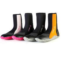 DIVESAIL diving shoes 5mm traceability men and women winter swimming equipment surf high tube non-slip socks professional snorkeling boots