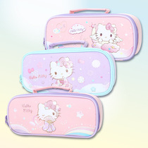 Hello Kitty Primary School Childrens Pen Bag Large Capacity Portable Stationery Box Girls Cute Cartoon Pen Box Waterproof Campus