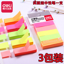  3 Packaging Deli color post-it notes Index label stickers Note stickers N times stickers Post-it notes stickers Student office learning