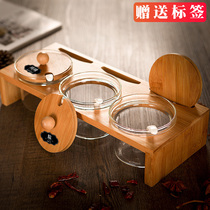 Seasoning cans glass seasoning cans transparent seasoning cans salt jars condiment chili cans creative seasoning cans set