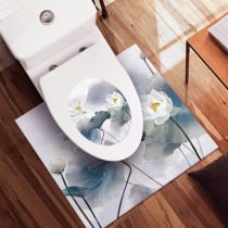 Creative toilet toilet U-type base ground sticker self-adhesive waterproof decorative wall sticker toilet toilet lid sticker