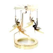 (Enlarged Edition) Aromatherapy Fragrance Candles European-style Iron Rotating Candlestick Rifle Fairy
