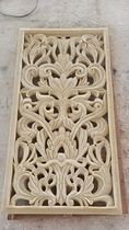 Sandstone relief mural hollow porch screen glass steel sculpture round carving artificial sandstone art sandstone stone