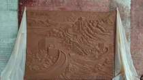 Customized Great Wall relief Sandstone party building clean government theme sculpture campus culture exterior wall background red theme