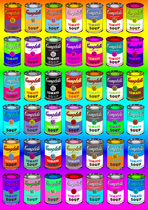 Trend waterproof box sticker Laptop sticker Andy Warhol Pop Campbell Soup 42 small Zhang is not heavy