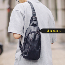 Single Shoulder Bag Men New Casual Korean Version Tide Students Small Skew Satchel Street Personality Sports Cortical Mens Chest Bag