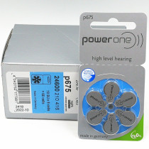 Germany powerone battery p675 hearing aid battery a675 imported PR44 button battery cochlea