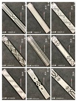 High-grade 800*150 guest hall corridor aisle string edge edge shape waveguide wire Black gray tiles