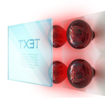 Infrared bulb heating car solar film film insulation film insulation film display cabinet glass temperature difference test