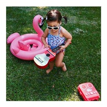 Sanya -- Net red men and women children Flamingo unicorn floating row to send foot to manual pump swimming ring