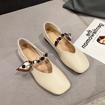 Small ckerwin French small fragrant wind temperament shallow mouth bean female Square head Pearl word with low documentary