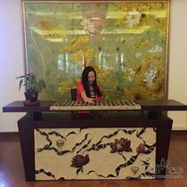 Customized new Chinese tea house Inn Hotel club Shop front desk Bar reception desk Welcome desk Consultation conference desk