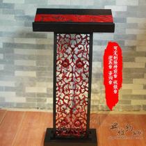 Chinese antique resin craft wedding decorations Album rack Front desk Welcome reception desk display rack Flower shadow podium