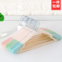 Macaron shoulder seamless hanger adult non-slip clothes rack drying rack household clothing stand plastic coat rack adhesive hook