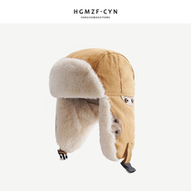Joker Korean cotton lamb wool Lei Feng hat men and women winter Korean version of cycling padded ear protection wind cap