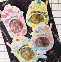 (4 pieces 9 fold) hand account material sticker girl heart cartoon waterproof mobile phone decoration diy sticker sticker