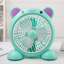 Cute cartoon electric fan Student dormitory bedroom mute mini fan Bedside fan Office small desk fan