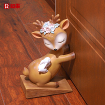 Sika deer door stopper creative ornaments door anti-collision door stopper door stopper cute book block windproof card door fixed non-punching