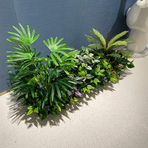 Plant Soft-mount view Large high simulation green plant Reed Grass Courtyard Landscape Placement Mall Shop Window Decoration Suit