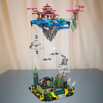 Small particle building blocks assembly tension suspension Adult building difficult Chinese style Guanghan Palace toys over the age of 10