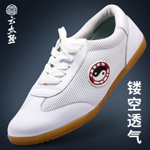 Chenjiagou summer soft cowhide Taiji shoes leather beef tendon Tai Chi net shoes training shoes summer sports martial arts