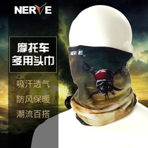 NERVE motorcycle headscarf head cover men and women mask locomotive riding equipment Four Seasons windproof cold and warm scarf