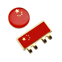 New golf supplies accessories national flag metal cap clip mark mark 190002