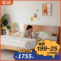 All wood White Oak (1 8 meters double bei ou gentry Japanese 1 5 1 2m single master bedroom furniture