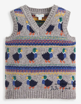 Spot-British JoJoMamanBebe childrens clothing 21 autumn and winter boys knitted V-neck vest vest 0-6 years old
