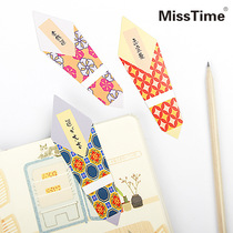 Japanese style boxed paper bookmarks Sensoji gift signature Creative stationery bookmark set series of 30 wooden boxes