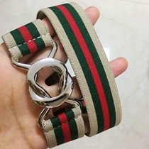 Lazy incognito belt Elastic belt womens simple and all-match 3cm wide and narrow waist elastic jeans belt mens tide