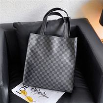 Japanese and Korean trend casual vertical briefcase simple European and American fashion Plaid men and women Hand bag child mother bag shoulder bag