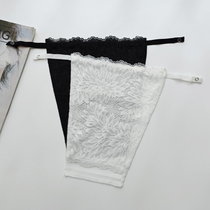 One-piece chest female anti-light artifact lace lace base underwear black seamless inner chest X-wrap chest summer