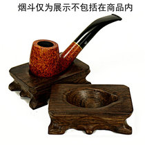 Special pipe accessories Whole carved ebony single bucket sitting pipe rack A