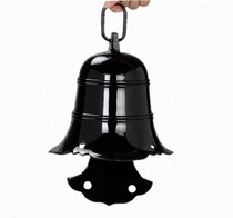 Buddha pure copper wind chimes Copper bells clang Feng shui wind leaf temple ancestral hall house corner hanging bell 8 inch baked black copper cloud plate copper bell