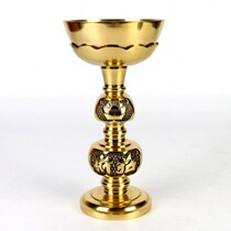  Buddha Buddha lamp Pure copper Changming lamp Edible oil ghee lamp holder Lamp holder 7 inch lucky treasure copper bowl oil lamp