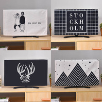 Nordic black and white computer towel TV cover cover cloth dust cloth TV set 50 inch computer cover dust cover customization