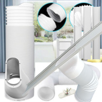 Mobile air conditioning accessories large full window style Easy mounting partition damper telescopic exhaust ventilation duct Connectors Anti-Bug Net