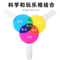Kindergarten Sanyan color teaching aids transparent film color discs to add color cognitive color color color optical experimental children
