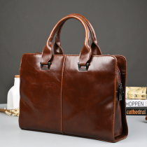 Retro 2022 New Mens Briefcase Hand Single Shoulder Bag Inclined Satchel Business Computer Bag Mens Bag Styled Bag