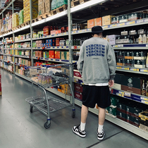 VMCL fuzzy Phantom LOGO letter retro loose pullover sweater Autumn Winter men tide 21AW VERMICELLI