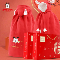 Babu Cape cloak cloak autumn and winter thickened windproof jacket embroidery big red gift box for boys and girls warm bag
