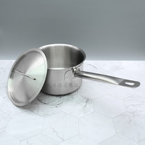 Thick-bottom milk pot thickened Composite bottom high body juice pot baking cooking pot stainless steel single handle soup pot induction cooker Universal