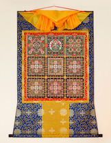 551 Vajra Mandala Tibetan Thangka Portrait Mineral Material Printed Mounted Buddha Painting Thangka Paintings