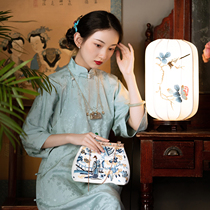 Jasmine Shallow Spring and Summer Chinese style Chinese style of vintage flower pounds of traditional loose banner robe young mode daily