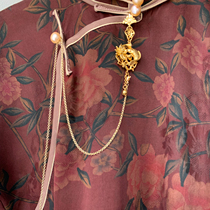 Light gold willow a city wind tidbits of Chinese retro Chinese flanggown accessories hundred and pressure beam crash piece original