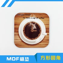 Thermal transfer wooden coaster thermal transfer coaster personality DIY coaster MDF square coaster wholesale 9 5*9 5CM