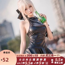 fate my King Black saber dead water cosplay swimsuit anime female two-dimensional maid dress sexy no chest pad