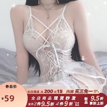 Kitty Exclusive: Sexy pajamas Super seductive Free small chest gathered sexy uniform Sex underwear Maid suit